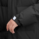 NNEAGS abbee Black XL Winter Hooded Overcoat Long Jacket Stylish Lightweight Quilted Warm Puffer Coat