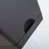 NNEAGS 49.5cm Black Rectangular Planter Vegetable Herb Flower Outdoor Plastic Box with Holder Balcony Garden Decor Set of 5