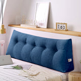 NNEAGS 2X 180cm Blue Triangular Wedge Bed Pillow Headboard Backrest Bedside Tatami Cushion Home Decor