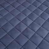NNEAGS 2X Blue 183cm Wide Cross-Hatch Mattress Cover Thick Quilted Stretchable Bed Spread Sheet Protector with Pillow Covers