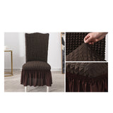 NNEAGS Coffee Chair Cover Seat Protector with Ruffle Skirt Stretch Slipcover Wedding Party Home Decor