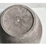 NNEAGS 27cm Rock Grey Round Resin Plant Flower Pot in Cement Pattern Planter Cachepot for Indoor Home Office