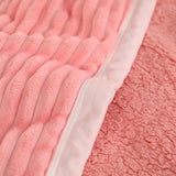 NNEAGS 2X Throw Blanket Warm Cozy Double Sided Thick Flannel Coverlet Fleece Bed Sofa Comforter Pink