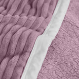 NNEAGS 2X Throw Blanket Warm Cozy Double Sided Thick Flannel Coverlet Fleece Bed Sofa Comforter Purple