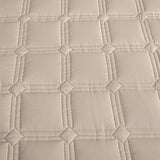NNEAGS Beige 183cm Wide Mattress Cover Thick Quilted Stretchable Bed Spread Sheet Protector with Pillow Covers