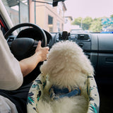 NNEAGS 2X Car Central Control Nest Pet Safety Travel Bed Dog Kennel Portable Washable Pet Bag White