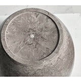 NNEAGS 32cm Rock Grey Round Resin Plant Flower Pot in Cement Pattern Planter Cachepot for Indoor Home Office