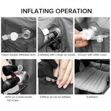 NNEAGS Portable Camping Car Set Inflatable Air Bed Mattress Storage Organizer Handheld Vacuum Blue