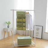 NNEAGS 2X Green Double Sided Hanging Storage Bag Underwear Bra Socks Mesh Pocket Hanger Home Organiser