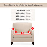 NNEAGS 1-Seater Coffee Sofa Cover with Ruffled Skirt Couch Protector High Stretch Lounge Slipcover Home Decor