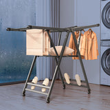 NNEAGS 1.4m Portable Wing Shape Clothes Drying Rack Foldable Space-Saving Laundry Holder