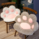 NNEAGS 2X White Paw Shape Cushion Warm Lazy Sofa Decorative Pillow Backseat Plush Mat Home Decor