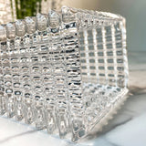 NNEAGS 22.5cm Handcrafted Clear Glass Vase, Classic Design for Home Decor