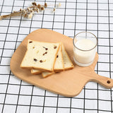 NNEAGS 26cm Brown Rectangle Wooden Serving Tray Chopping Board Paddle with Handle Home Decor