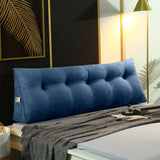 NNEAGS 2X 180cm Blue Triangular Wedge Bed Pillow Headboard Backrest Bedside Tatami Cushion Home Decor