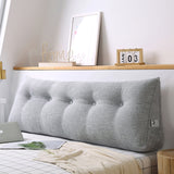 NNEAGS 2X 180cm Silver Triangular Wedge Bed Pillow Headboard Backrest Bedside Tatami Cushion Home Decor