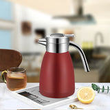 NNEAGS 2X 2.2L Stainless Steel Kettle Insulated Vacuum Flask Water Coffee Jug Thermal Red