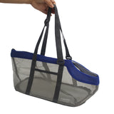 NNEAGS 2X Grey Pet Carrier Bag Breathable Net Mesh Tote Pouch Dog Cat Travel Essentials