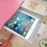 NNEAGS 2X Pink Portable Bed Table Adjustable Folding Mini Desk With Mini Drawer and Cup-Holder Home Decor