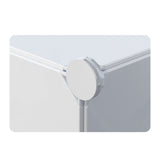 NNEAGS 10 Cubes White Portable Wardrobe Divide-Grid Modular Storage Organiser Foldable Closet with Doors