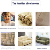 NNEAGS 4-Seater Coffee Sofa Cover Couch Protector High Stretch Lounge Slipcover Home Decor