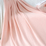 NNEAGS Pink Acrylic Knitted Throw Blanket Solid Fringed Warm Cozy Woven Cover Couch Bed Sofa Home Decor
