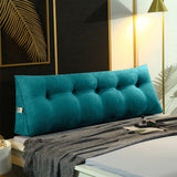 NNEAGS 2X 100cm Blue Green Triangular Wedge Bed Pillow Headboard Backrest Bedside Tatami Cushion Home Decor