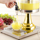 NNEAGS Single 8L Stainless Steel Dispenser Beverage Juicer Transparent Commercial Drink Container Jug