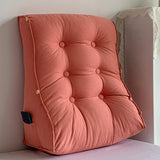 NNEAGS 2X 45cm Peach Triangular Wedge Lumbar Pillow Headboard Backrest Sofa Bed Cushion Home Decor