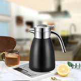 NNEAGS 2X 2.2L Stainless Steel Kettle Insulated Vacuum Flask Water Coffee Jug Thermal Black