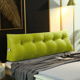 NNEAGS 2X 180cm Green Triangular Wedge Bed Pillow Headboard Backrest Bedside Tatami Cushion Home Decor