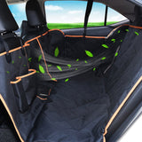 NNEAGS 2X 600D Oxford Cloth Waterproof Dog Car Cover Back Seat Protector Hammock Pet Mat Black