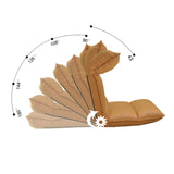 NNEAGS 4X Yellow Lounge Recliner Lazy Sofa Bed Tatami Cushion Collapsible Backrest Seat Home Office Decor