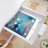 NNEAGS White Portable Bed Table Adjustable Folding Mini Desk With Mini Drawer and Cup-Holder Home Decor