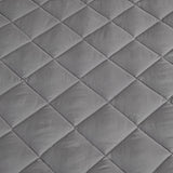 NNEAGS Grey 183cm Wide Cross-Hatch Mattress Cover Thick Quilted Stretchable Bed Spread Sheet Protector with Pillow Covers