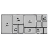 NNEAGS 100mm Clear Gastronorm GN Pan 1/1 Food Tray Storage Bundle of 2