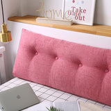 NNEAGS 2X 180cm Pink Triangular Wedge Bed Pillow Headboard Backrest Bedside Tatami Cushion Home Decor