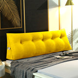 NNEAGS 2X 180cm Yellow Triangular Wedge Bed Pillow Headboard Backrest Bedside Tatami Cushion Home Decor