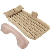 NNEAGS 2X Beige Ripple Inflatable Car Mattress Portable Camping Air Bed Travel Sleeping Kit Essentials