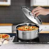 NNEAGS Stock Pot 17L Top Grade Thick Stainless Steel Stockpot 18/10