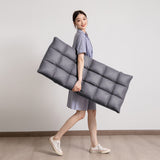 NNEAGS 2X Grey Lounge Floor Recliner Adjustable Gaming Sofa Bed Foldable Indoor Outdoor Backrest Seat Home Office Decor