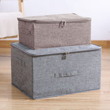 NNEAGS 2X Coffee Small Portable Double Zipper Storage Box Moisture Proof Clothes Basket Foldable Home Organiser
