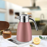 NNEAGS 1.8L Stainless Steel Kettle Insulated Vacuum Flask Water Coffee Jug Thermal Pink