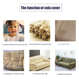 NNEAGS 2-Seater Coffee Sofa Cover with Ruffled Skirt Couch Protector High Stretch Lounge Slipcover Home Decor