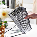 NNEAGS 22cm Modern Gray Ceramic Glass Vase Home Decor
