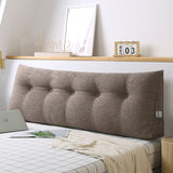 NNEAGS 2X 180cm Coffee Triangular Wedge Bed Pillow Headboard Backrest Bedside Tatami Cushion Home Decor