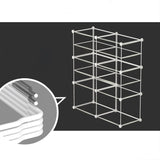 NNEAGS 6 Cubes Black Portable Wardrobe Divide-Grid Modular Storage Organiser Foldable Closet
