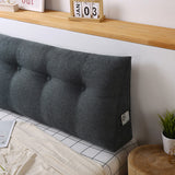 NNEAGS 2X 180cm Dark Grey Triangular Wedge Bed Pillow Headboard Backrest Bedside Tatami Cushion Home Decor