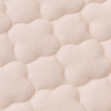 NNEAGS Beige 183cm Wide Mattress Cover Thick Quilted Fleece Stretchable Clover Design Bed Spread Sheet Protector with Pillow Covers