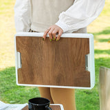 NNEAGS 2X 42x28.5cm 30L White Car & Camping Foldable Storage Box Crate Stackable Container No Handle